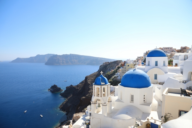 漆喰塗りの海外の建物 〜サントリーニ島〜
