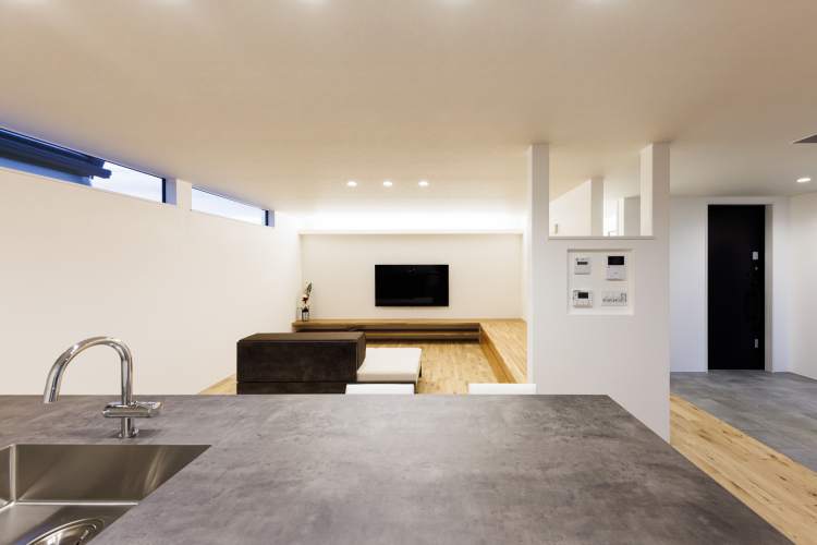 広々として奥行きを感じさせるリビングダイニング