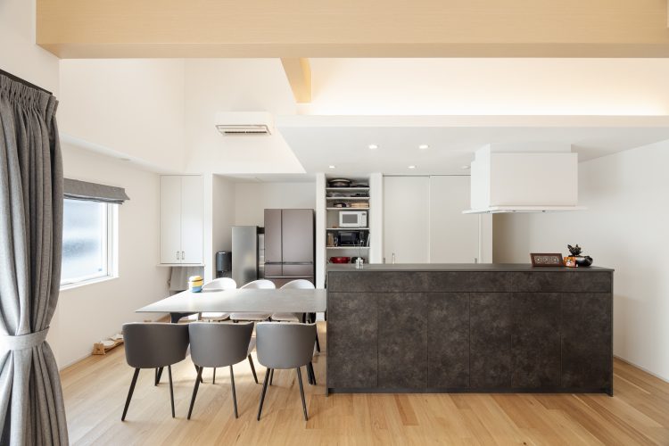 2トーンカラーのスタイリッシュなモダン平屋